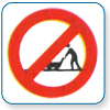 Hand carts
prohibited
Hand carts