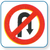 U-turn
prohibited U-turn